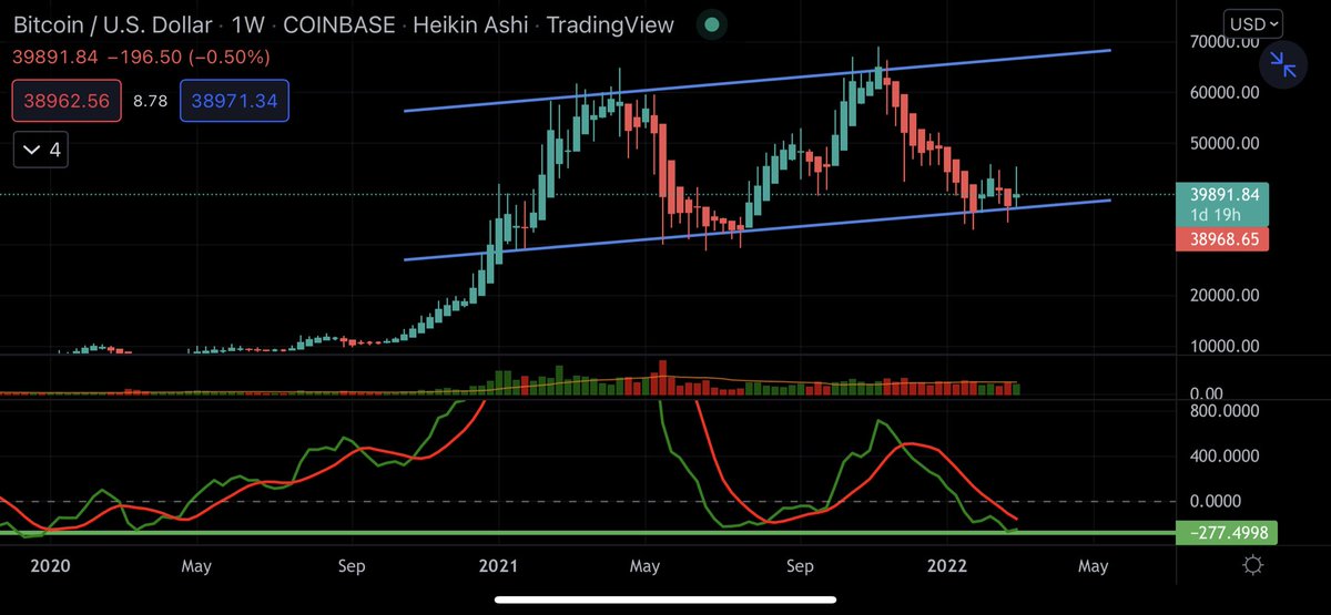 allostaticloaf's tweet photo. I like the way $BTC is setting up on the weekly. If we start entering another cycle of growth here, volatility on $MARA and $RIOT will provide lots of opportunities. https://t.co/ldPeVnmwsm