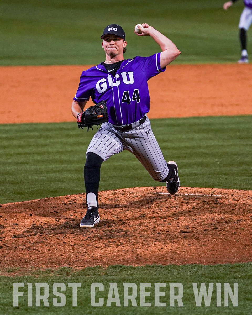 GCU_Baseball's tweet photo. Five strikeouts in two innings. And a 'W' by his name on the box score. 💪  #LopesUp https://t.co/Wjkc2q9Awc