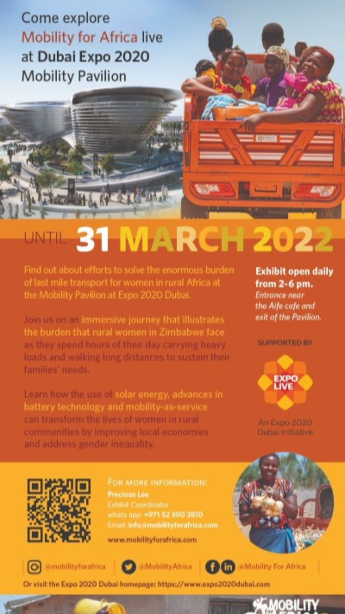 #expo2020 #mobilitypavilion #greentransport #ruralwomen