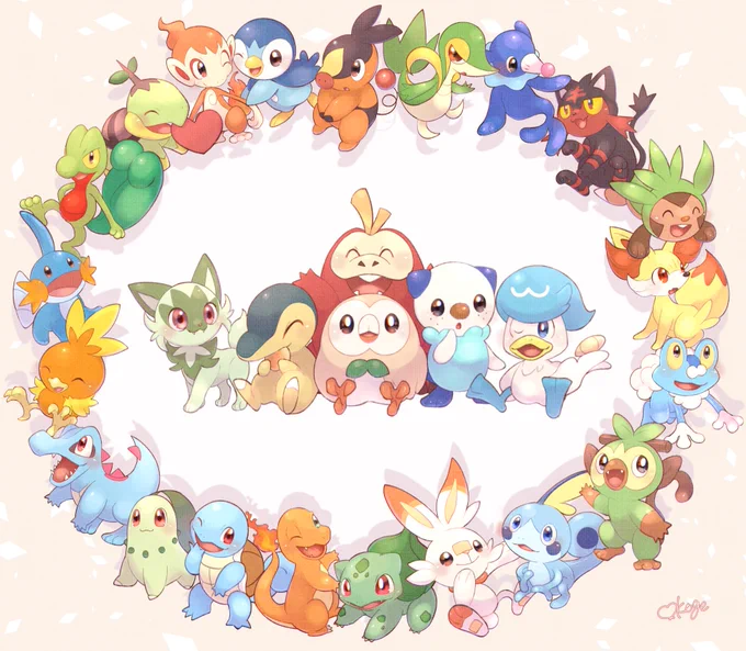 いつもそばに居てくれた 大切な相棒たち💐
これからもたくさん冒険しようね!

 #PokemonDay  #ポケモン26周年 