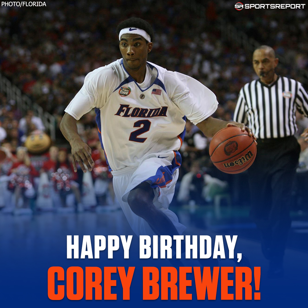 SRFloridaGators's tweet photo. Happy Birthday to #Gators Legend, Corey Brewer! @TheCoreyBrewer https://t.co/L1z38YleNX