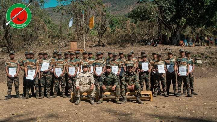 HongHong201314's tweet photo. The graduation ceremony of CDF (Chin National Defense Force) Kanpetlet commando training was held on March 2 &amp; announced it on March 4. #2022Mar5Coup  #HelpMyanmarIDPs  #WhatsHappeningInMyanmar https://t.co/A2wuc7U7wR