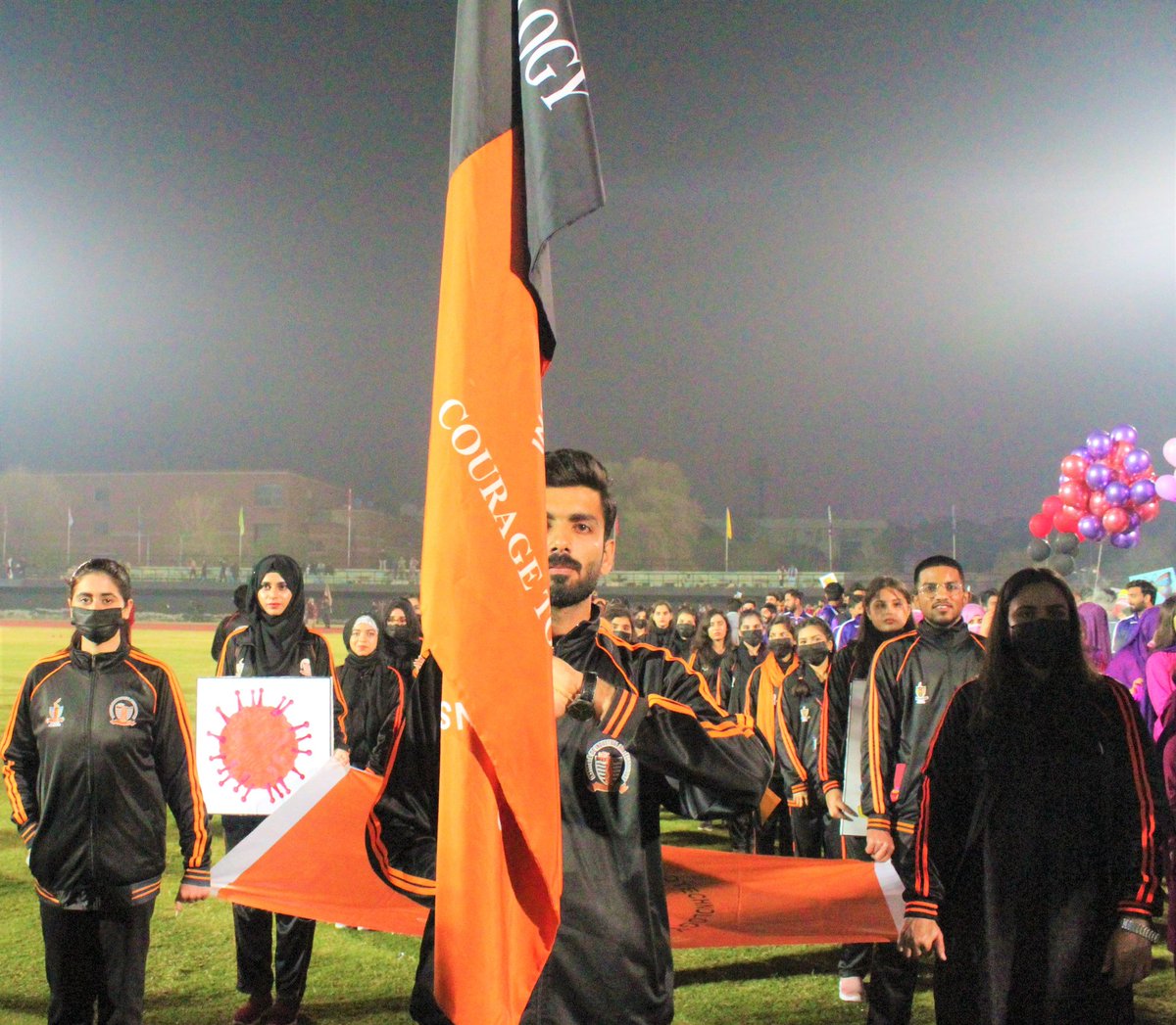 iib_gcu's tweet photo. "Who are we? IIB!" This was only sound that echoed when the students of Institute of Industrial Biotechnology marched in front of the huge crowd at GCU's 121st Annual Sports Day. Students of IIB showed great enthusiasm and zeal as they represented their institute. https://t.co/mmibtxUJE1