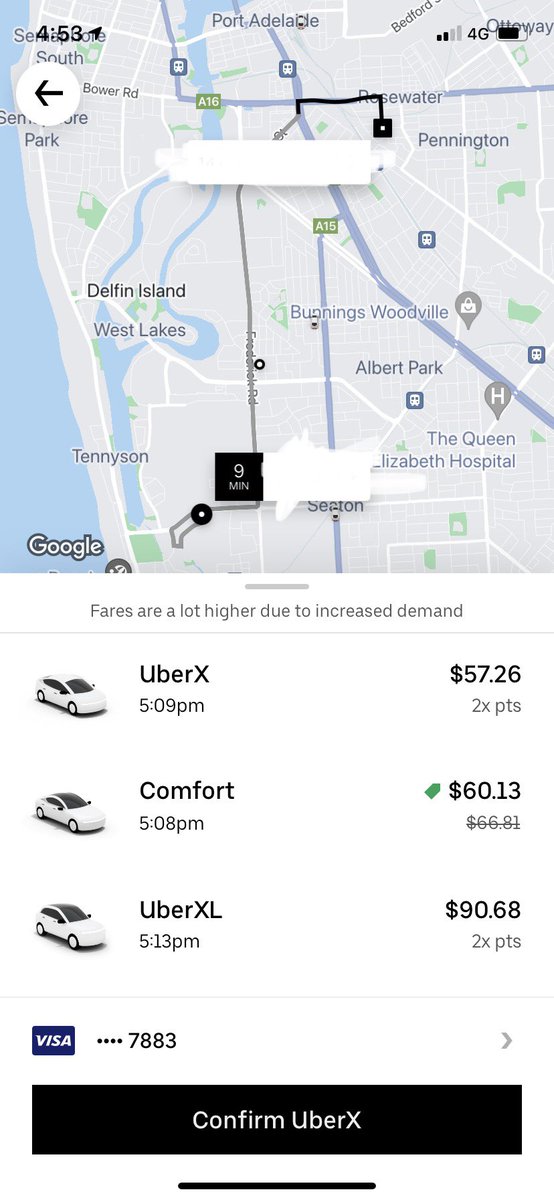 Aussie_Banter's tweet photo. @Uber high demand or not $60 for a 9 minute trip is fucked. https://t.co/lwZepyb58E