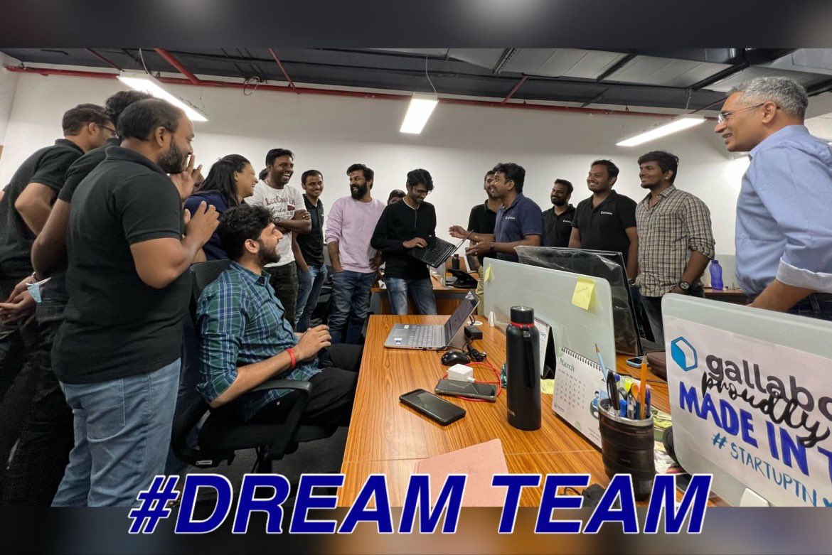 Karthikj's tweet photo. The team that laughs together makes miracles together  #gallabox #gallaboxtribe #growwithgallabox https://t.co/YcHRyM56ra