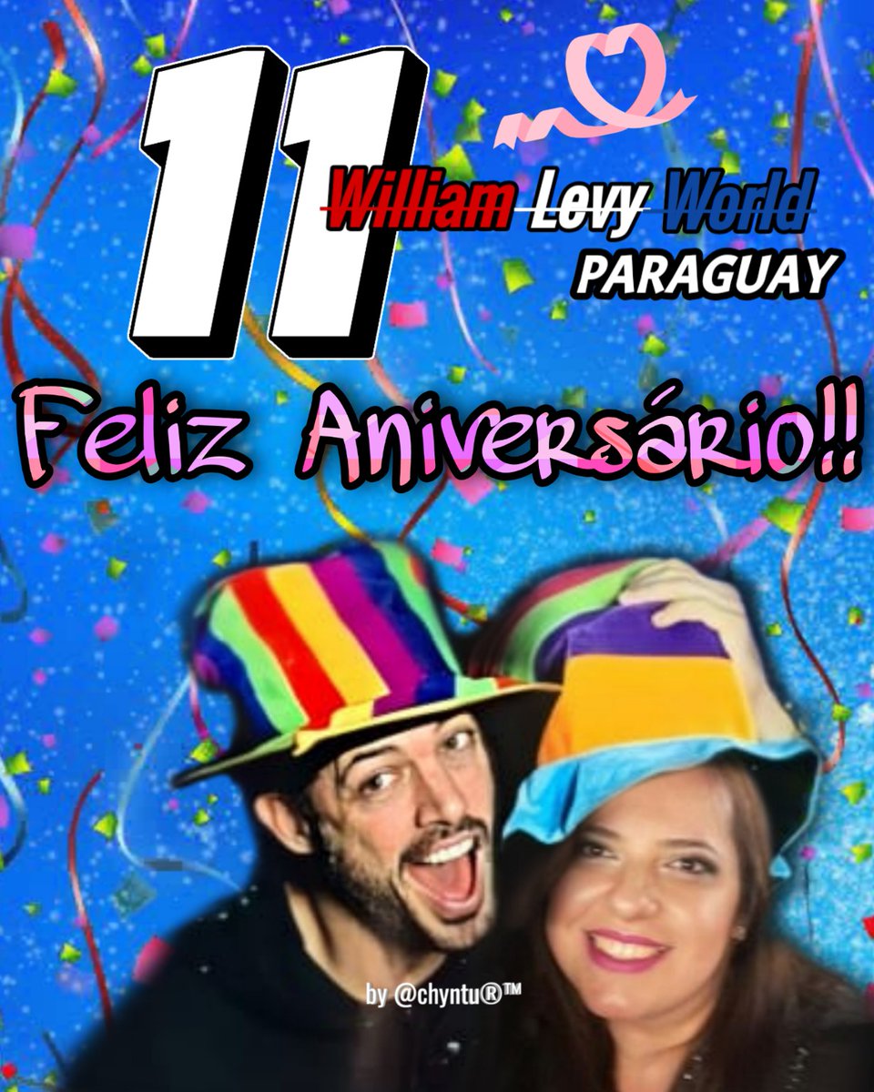 chyntu's tweet photo. 11 AÑOS CONTIGO @willylevy29 atravez de  @WLWParaguay 🙌😻🎉.. Por mas años acompañándote, por mas Levy Aventuras y sueños cumplidos.. Gracias por cada alegría a lo largo de tantos años.. Te quiero Papiii.. Te queremos mucho en tu sede Paraguaya.. SALUD WLWPARAGUAY 🇵🇾🥂🎉🎊. https://t.co/rdpQmyPKnx