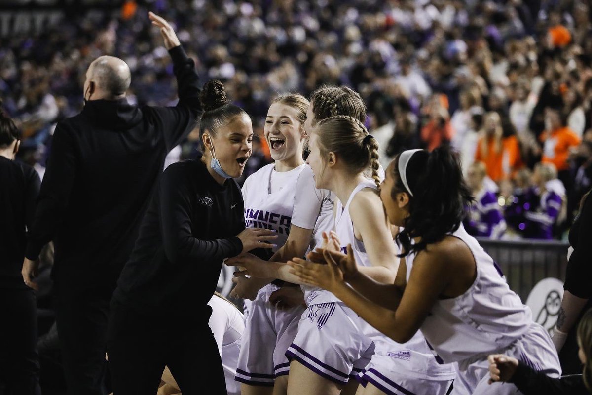 SumnerGBB's tweet photo. That feeling when you are headed to play in the State Championship!!😎💜 #JustUs 

➡️64-55 final from the TDome tonight! https://t.co/dIWrjWX27N