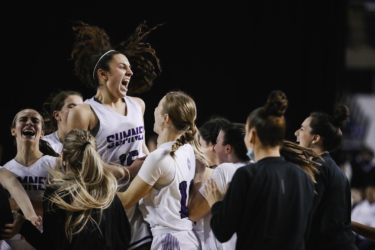 SumnerGBB's tweet photo. That feeling when you are headed to play in the State Championship!!😎💜 #JustUs 

➡️64-55 final from the TDome tonight! https://t.co/dIWrjWX27N