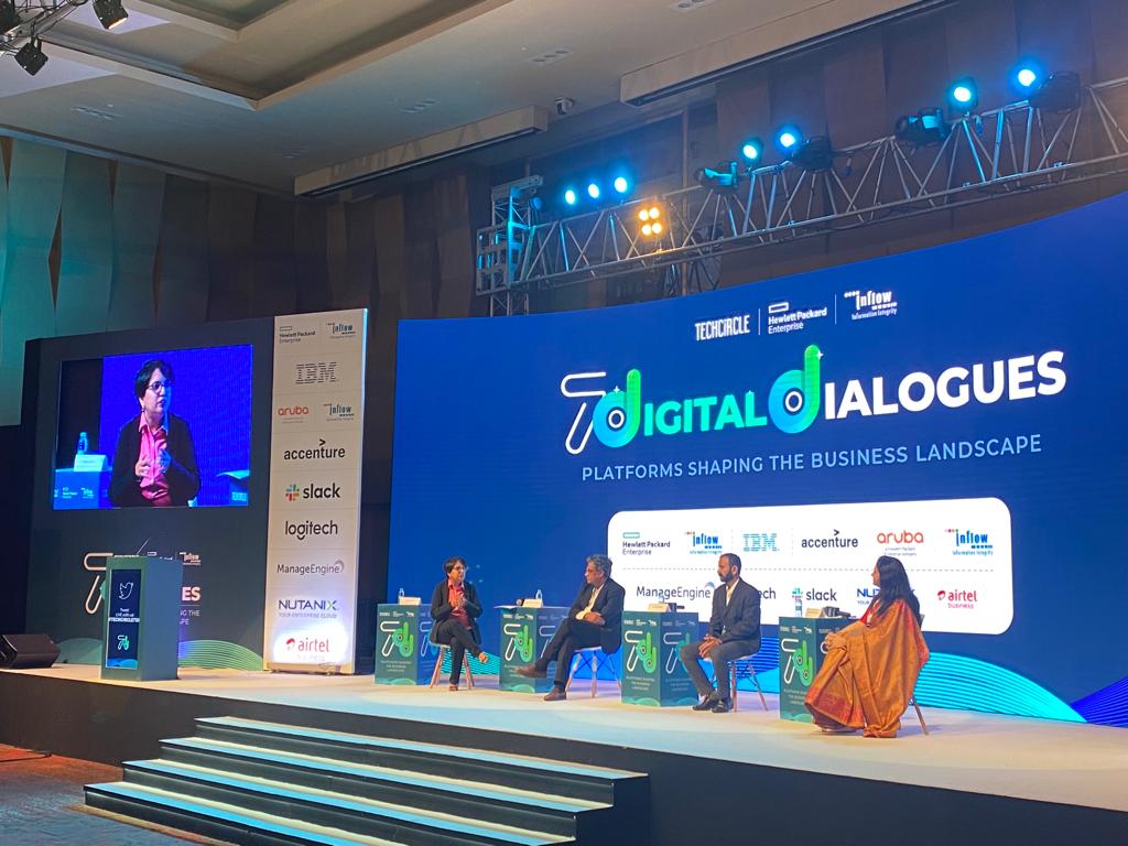 TechCircleIndia's tweet photo. Sumedha Bose @MosaicDigitalIN spearheads a fascinating panel discussion about the future of workforces & workplaces with Srikanth Gopalakrishnan @DeutscheBank, Amarpreet Kaur Ahuja @AstraZeneca & Kranti Hindwani @Logitech. Tune in now: https://t.co/4Ryfu6Mvrz
#TechCircle7DD https://t.co/adwAOd3rlc