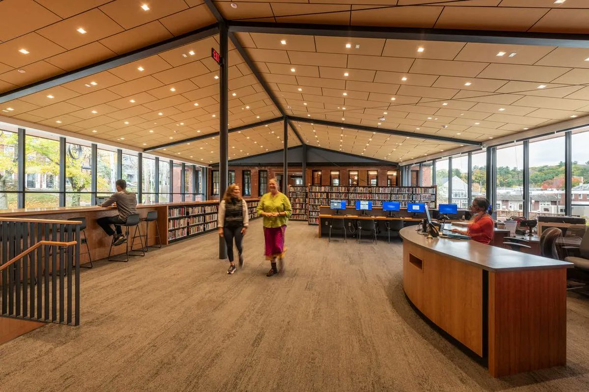 archinect's tweet photo. Peterborough Town Library by Ann Beha Architects @AnnBehaArch 📸 Peter Vanderwarker #ArchinectProjects

Project details at https://t.co/VcHaOhv71q https://t.co/AdbfRwCOKB
