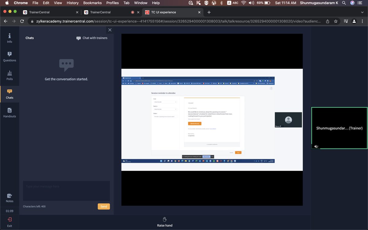 rveejay's tweet photo. @SurenReddyY @Zoho @svembu When you have the questions tab open, the content that are in landscape mode has to render as per the aspect ratio and hence won’t occupy the whole screen height. There is a full screen option that will allow you to focus on just the content while presenting. https://t.co/wUJGj1hjRF