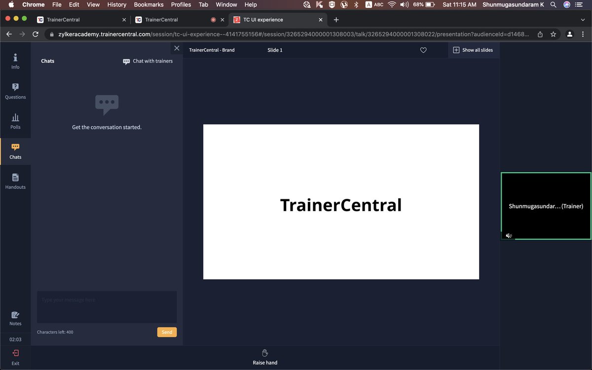 rveejay's tweet photo. @SurenReddyY @Zoho @svembu When you have the questions tab open, the content that are in landscape mode has to render as per the aspect ratio and hence won’t occupy the whole screen height. There is a full screen option that will allow you to focus on just the content while presenting. https://t.co/wUJGj1hjRF