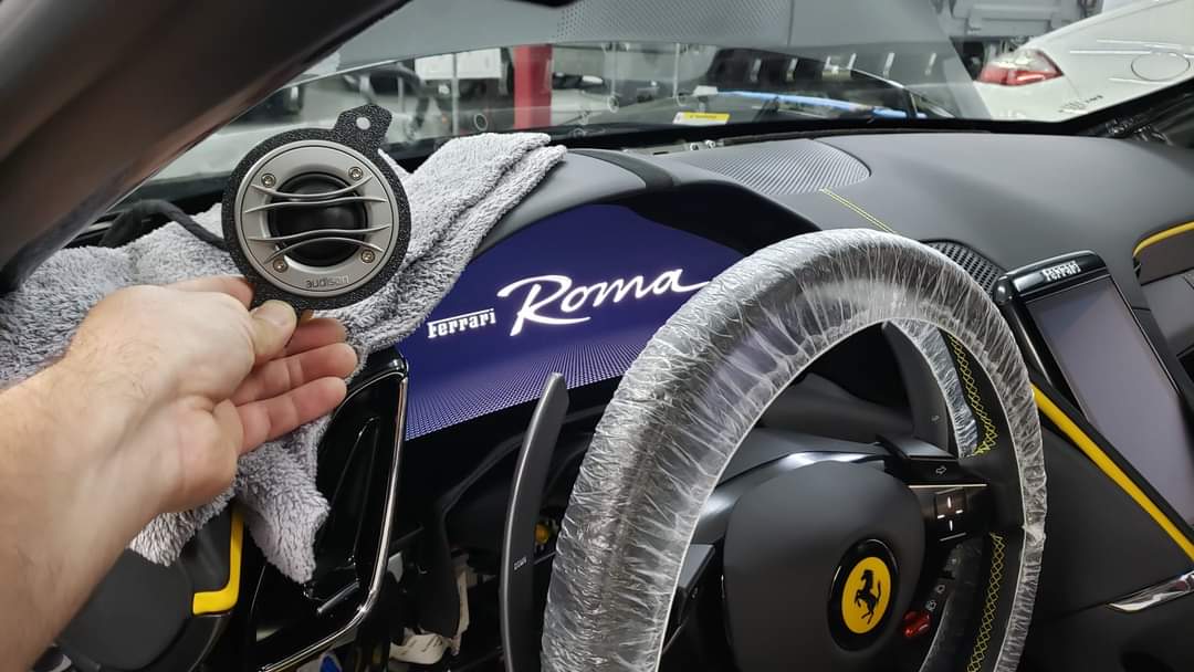 💪 Systems Unlimited  2021 Ferrari Roma 🏁 Audiophile components using Audison Thesis drivers 🎵 Audison Forza Prima 8.9 &amp; Forza 1D 🇮🇹 for amplification and processing used due to space constraints.

#AudisonThesis #FerrariRoma #hiendaudio #AudisonPrima #AudioUpgrade