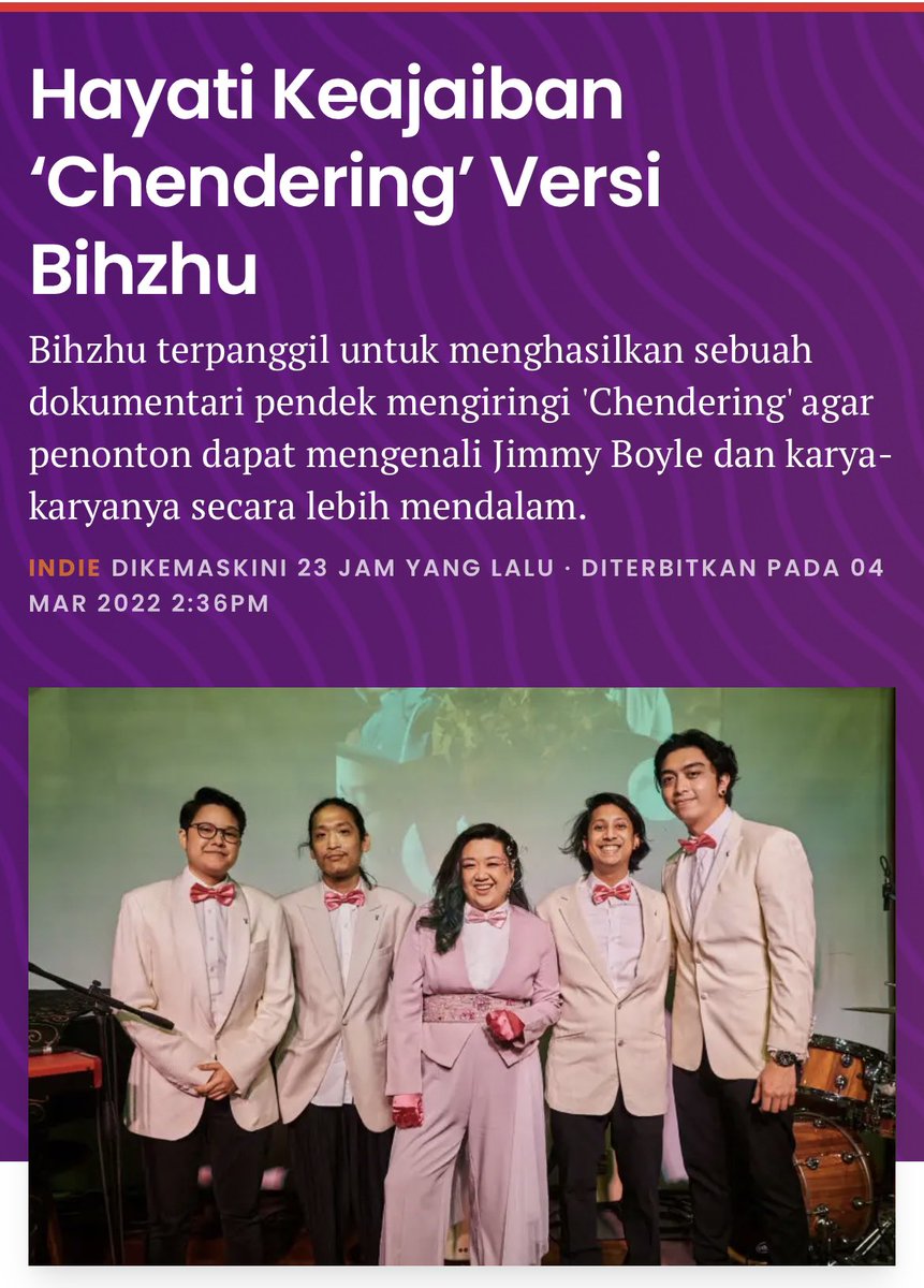 Thank you so much <a href="/holasaraa/">hati tisu</a> and <a href="/getaranmy/">Getaran</a> for giving so much space to this mini-documentary, that is my love letter to the late Jimmy Boyle 

getaran.my/artikel/indie/…

#ChenderingMV