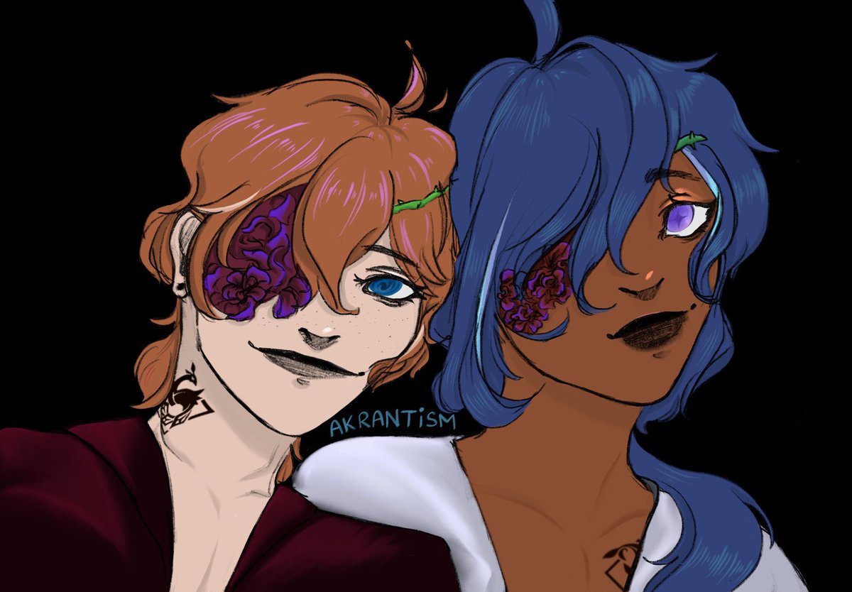 akrantiz's tweet photo. hey twitter i draw (mainly genshin im sick in the head im genuinely so sorry.) #art #arttwt #promotwt do people actually look through the tags #chaeya https://t.co/NSvEBSTOy9