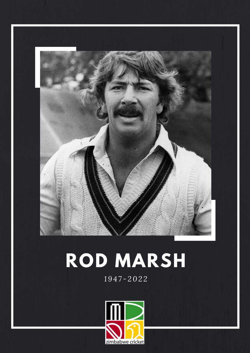 ZimCricketv's tweet photo. Our thoughts and prayers are with the Australian great's family and friends.
#RIPRodMarsh https://t.co/epIBKHD51M