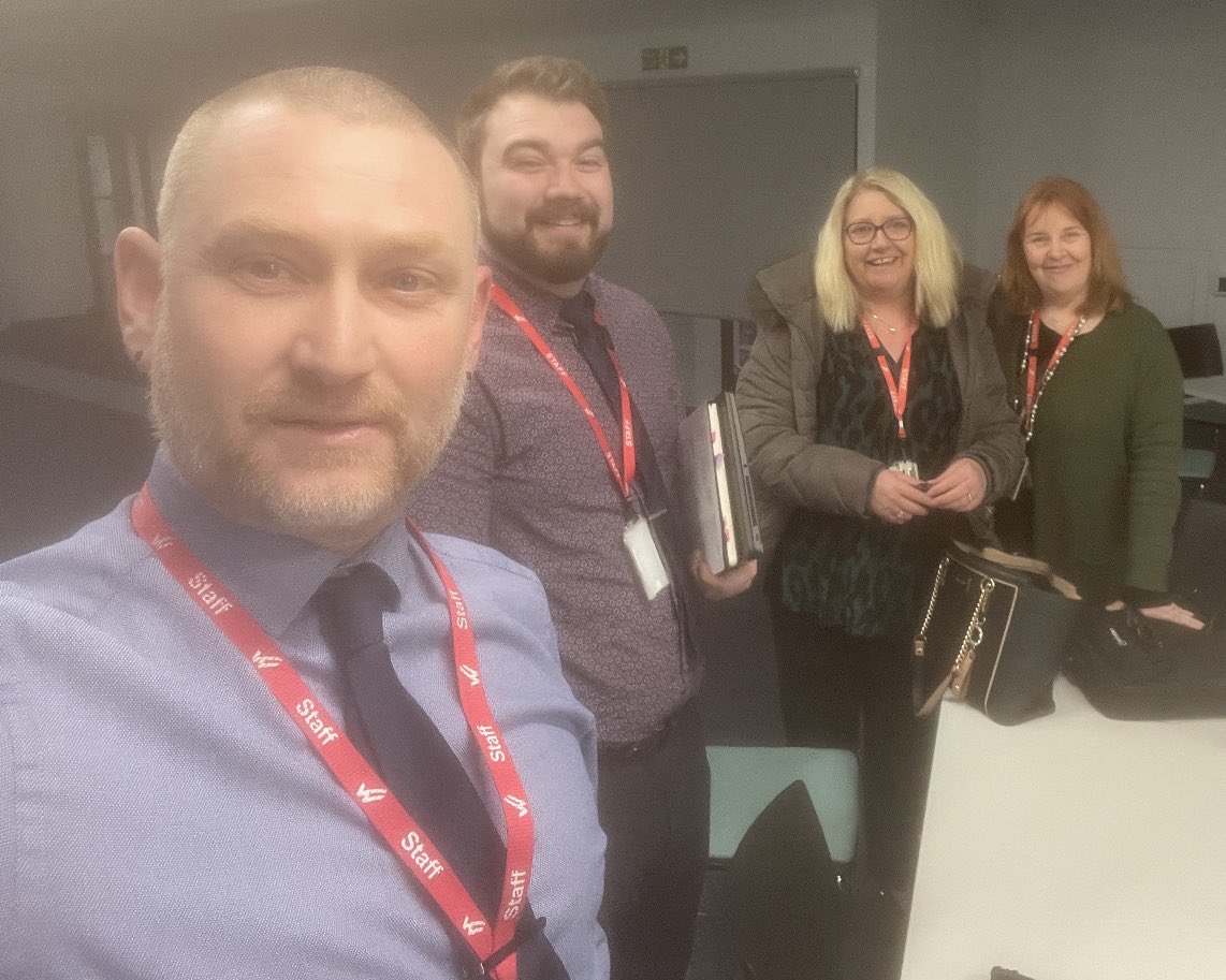 Rare impromptu pic of Assistant Principal Maxine Mealey with her Head of Studies from each of our three <a href="/wiganleighcol/">Wigan & Leigh College</a> campuses 😍

L-R myself (Parson’s Walk), Ash (Pagefield), Marie (Leigh) and Maxine.

Great place to work and a fab team 🤓
