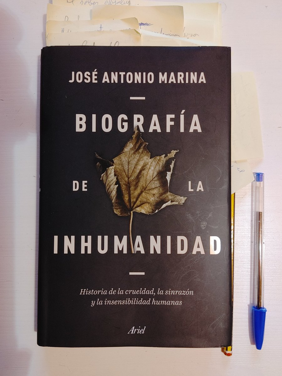 murillo_pausa's tweet photo. Mi última lectura, Biografía de la inhumanidad, ha irrumpido en mi mente como un rayo de lucidez, como un antídoto frente a la rutina maquinal amiga de la inconsciencia. Muchísimas gracias a José Antonio Marina por compartir su inteligencia y por esta aportación tan pertinente. https://t.co/wyitMIWEc5