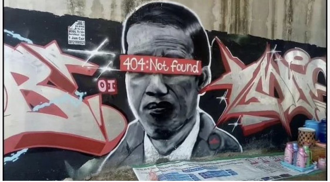 alikusno's tweet photo. Mural “404 Notfound”yang Viral. Sampai Pak President dan Kapolri angkat bicara Stop proses hukum nya. ( salut kepada beliau ) 
Sekarang Artist nya lagi siapkan NFT nya tapi bukan persis ini. Bakalan Viral ngak ya ? https://t.co/hI5mVN989d