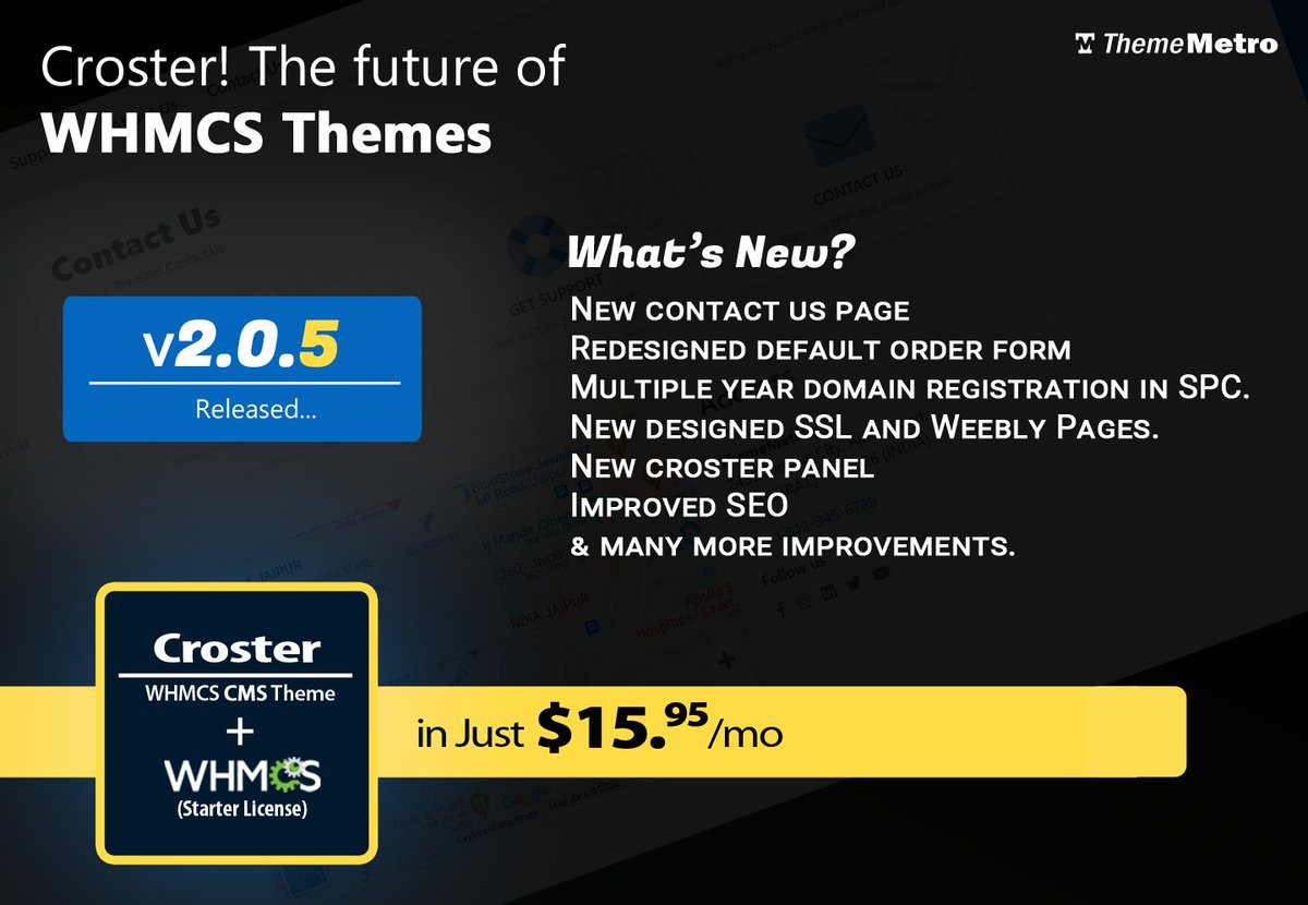 The wait is finally over. We're excited to release Croster v2.0.5. Please visit below link to see full change logs.
thememetro.com/.../55/Croster…