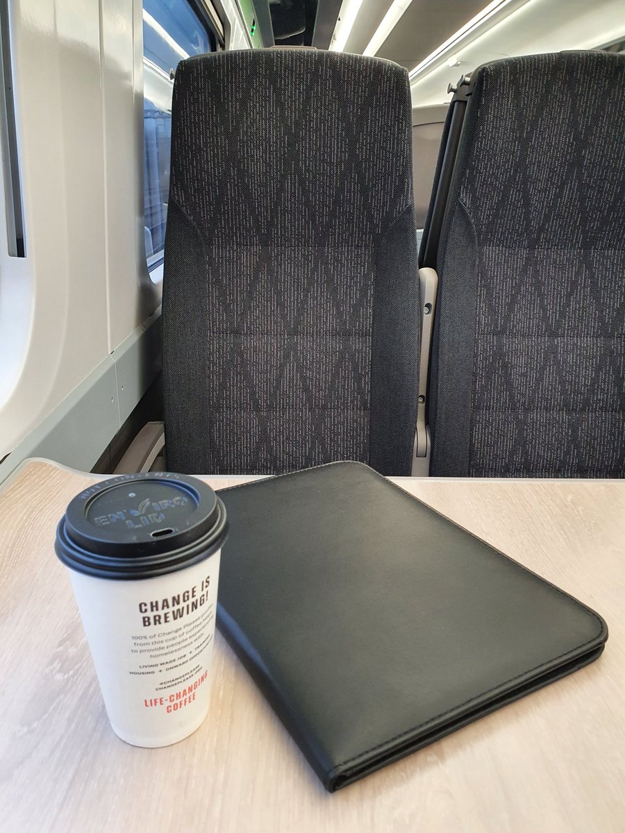 WarriorStu's tweet photo. On the train on my way to #nssc2022 to get some insights on the space industry! #earlystart https://t.co/u8AlwHoorO
