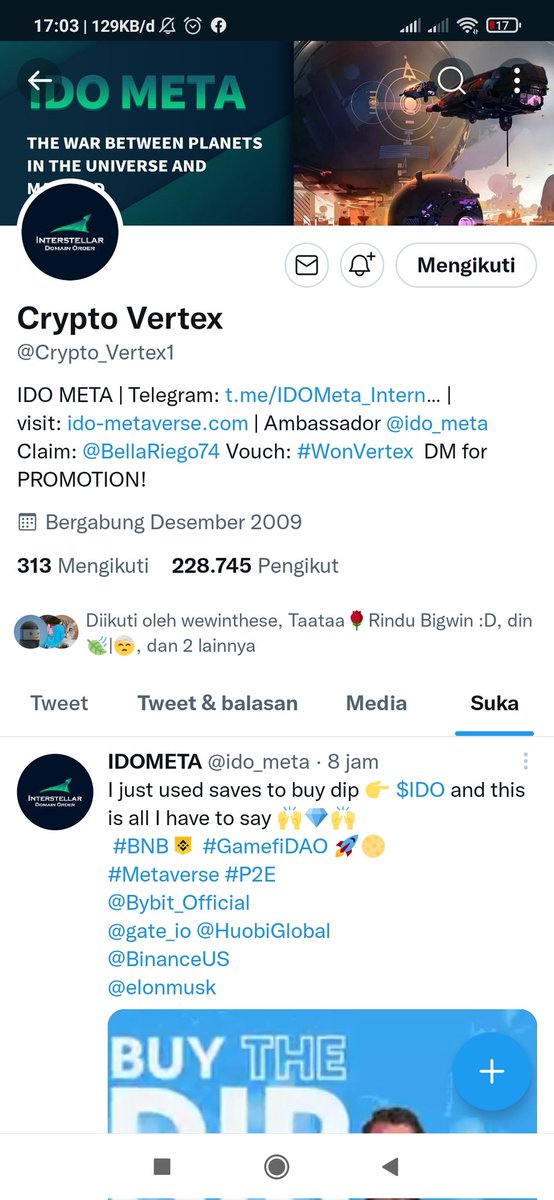 FITRIYA42019404's tweet photo. @kuyawat @Crypto_Vertex1 Done kk https://t.co/NTcml05kE1