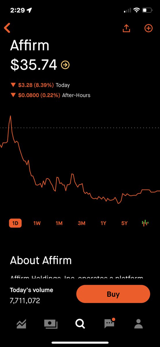sugarylolipop77's tweet photo. @Affirm pathetic and greedy. You’ll get your time soon stupid bitch. Look at your fucking stock?!! And you denied me business 😂 https://t.co/TrKlQEGn6v