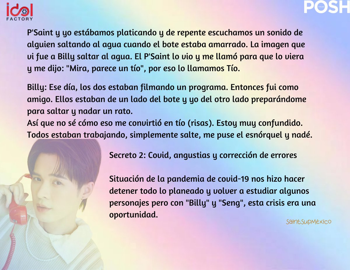 SaintSupMexico's tweet photo. "BillySeng" 4 secretos del amor en "Secret Crush On You la serie"
Entrevista: https://t.co/TzNLkzrnnO
#bbil1ypn #seng_wichai #billyseng
#poshmagazineth #SCOYtheseries
#แอบหลงรักเดอะซีรีส์ #idolfactoryTH https://t.co/iFIbtNKMsH