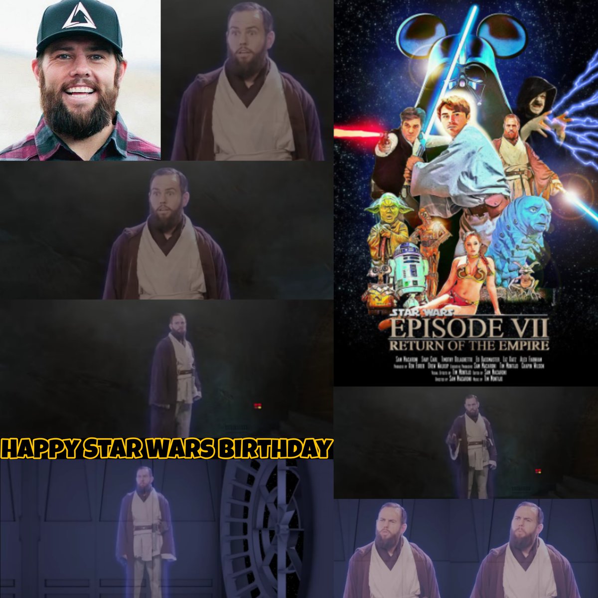 MrSamuelAllen's tweet photo. Happy 42nd Birthday to @shaycarl, he starred in #StarWars fan film #ClashAtTheCantina & played Obi-Wan Kenobi in fan film #StarWars #ReturnOfTheEmpire. Follow him also on Instagram https://t.co/TGoHNRbN6w. May he have a good one. https://t.co/1GAhR8D4Sn