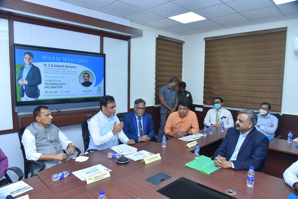YenUniT's tweet image. Yenepoya Technology Incubator Inauguration
 Yenepoya Technology Incubator (YTI) inaugurated by Dr. C N Ashwath Narayana, Honourable Minister of Higher Education, Govt. Of Karnataka on 3rd March 2022. #technologyincubator #yenincubator #technology #inauguration #yenepoyauniversity