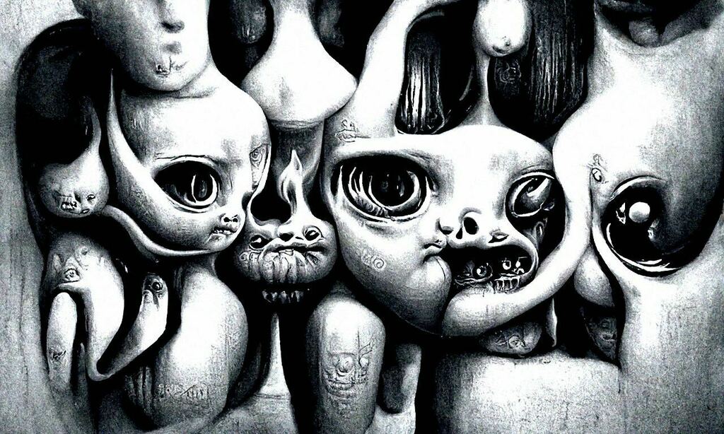 potentato's tweet photo. I didn’t ask for black and white but that’s what I got. 
#aiart #vqganclip #monochromatic #monochrome #blackandwhite https://t.co/Ued6u0x8qz https://t.co/3JMpen1Le0