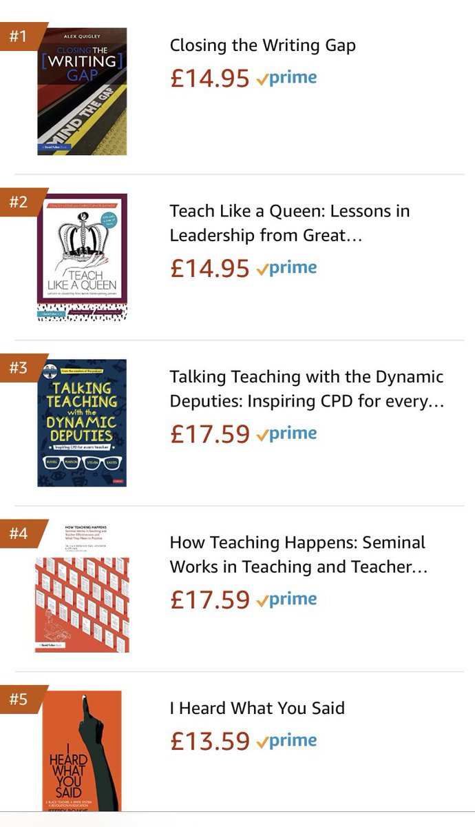 Suppose I can live with being second to one of my heroes @AlexJQuigley 🏆💥 @RoutledgeEd @MrBarkerMaths #teacherauthor #debutbook