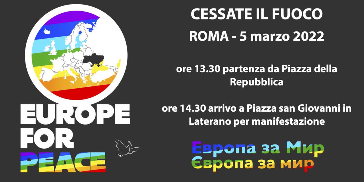 coopPangea's tweet photo. Oggi #5marzo saremo anche noi a #Roma per chiedere di cessare il fuoco in #Ucraina e non solo.
Unisciti a noi per la #pace 
👉 https://t.co/fC2B8vMIeK https://t.co/YOaGilKVpv