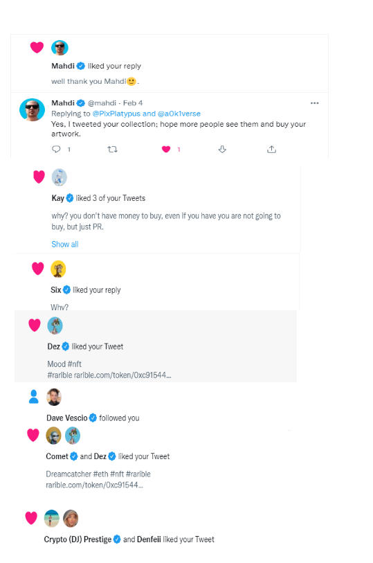 wow, some nft stars have slammed me, it's so radket i'm happy.
#repost #art #NFTCommunity #NFTProject  #NFTartist  #NFTcollectibles #NFTcollectible #nftcollectors #nftcollector #opensea #NFTMinting