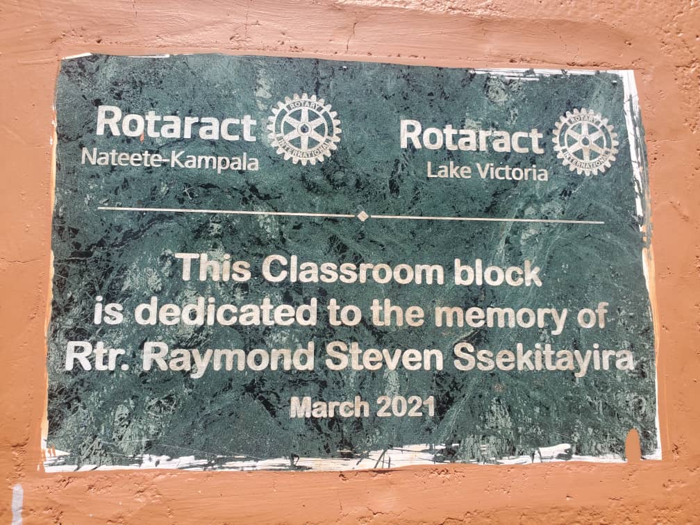 rotaractnateete's tweet image. Well, this brings lots of memories but we are happy that the dream has been achieved. Continue resting in peace Ray.  #KakubaXtra