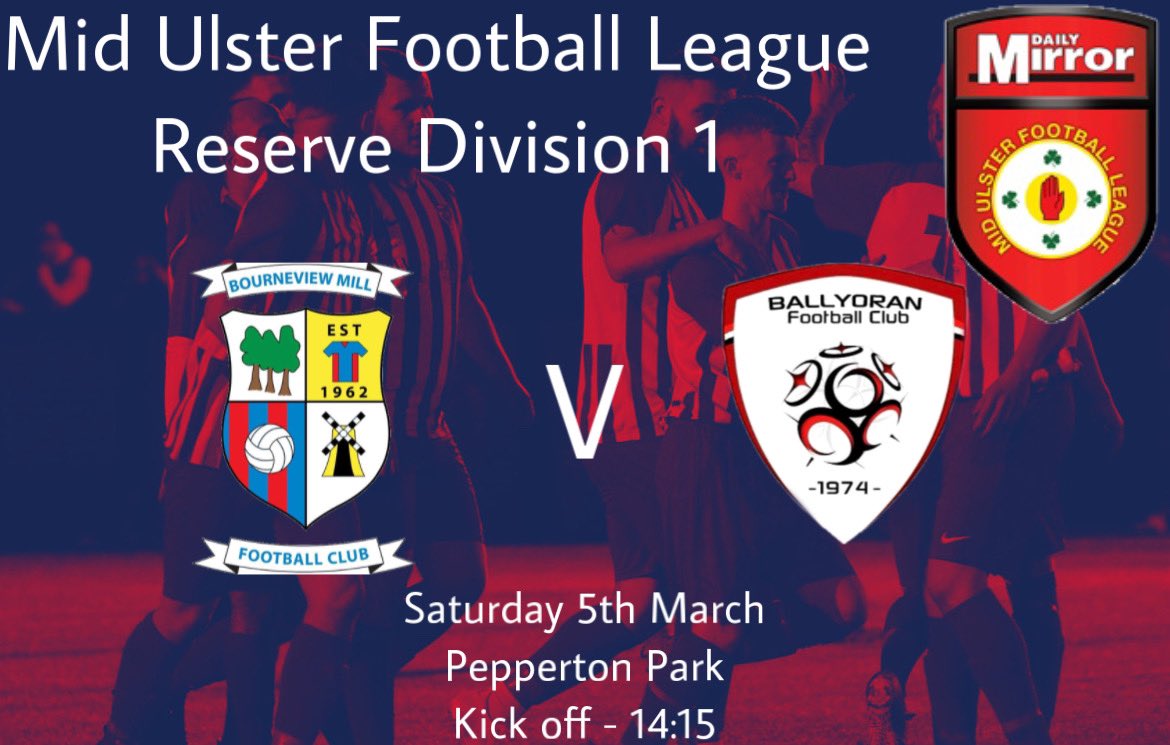 ballyoranfc's tweet photo. ⚽️ M A T C H D A Y ⚽️
📆 Saturday 5th March
🏆 MUFL Reserve Division 1
🆚 Bourneview Mill Reserves
📍Pepperton Park, Tandragee Road
⏰ Kick off - 14:15
All Support Welcome
#MUFL #RESDIV1 #RAWA
🔴⚪️🔴⚪️ https://t.co/v8eR0iLJuq