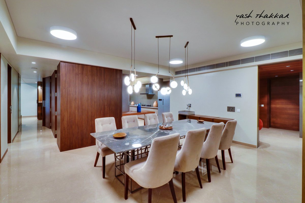 Interior Shot.

Image © Yash Thakkar Photography LLP

#interior #shot #interiordesign  #design #architecture #home #luxury #lights #homedecor #raw #ceiling #diningtable #hanginglights #sitting #chair #diningroom #indoor #photographer #architectural #photography