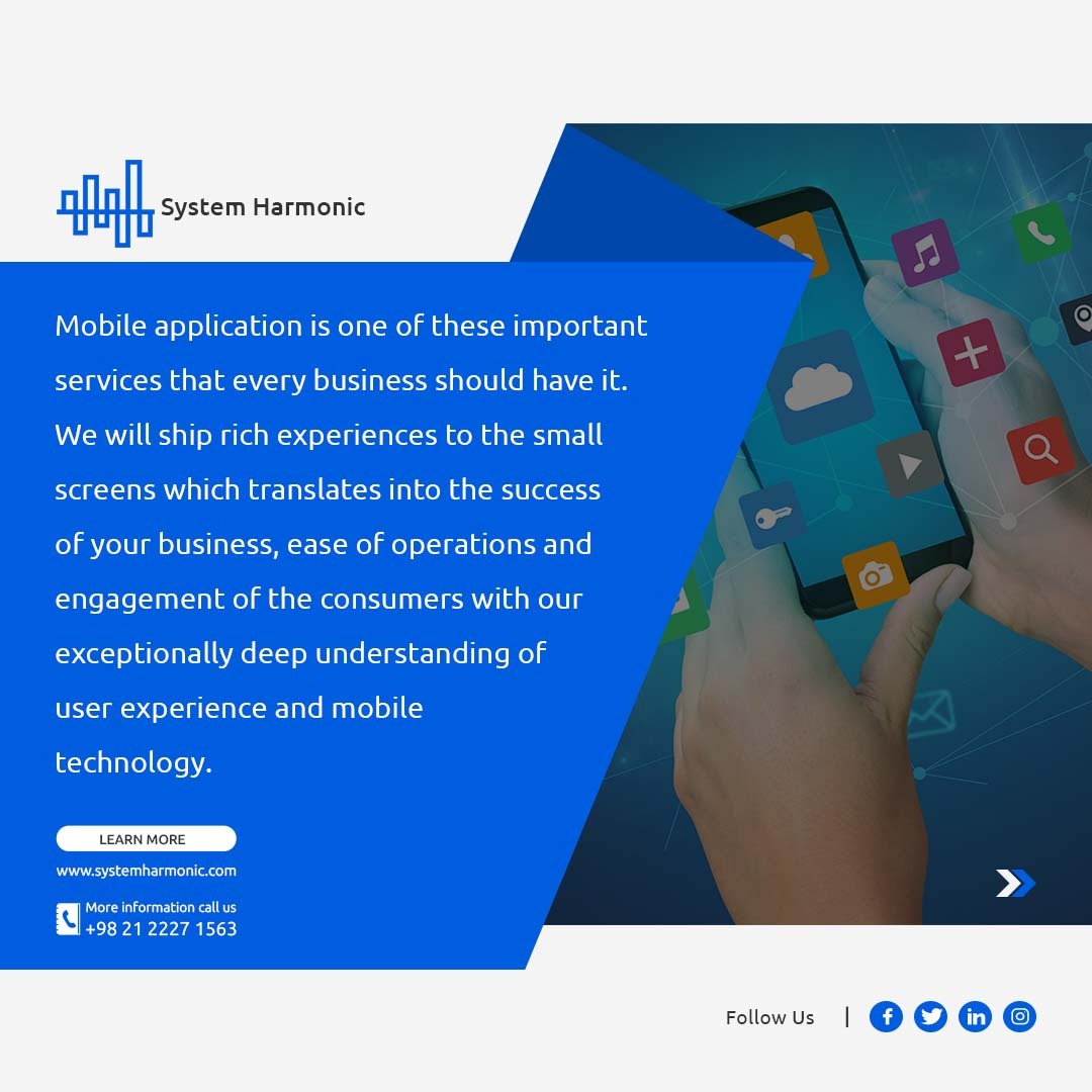 systemharmonic1's tweet photo. Another special service which we exhibit to you is the mobile applications. As you know every business nowadays need to improve as best as it can and make an accommodation with the evolving world. https://t.co/ZOEJ7Ui2lh
