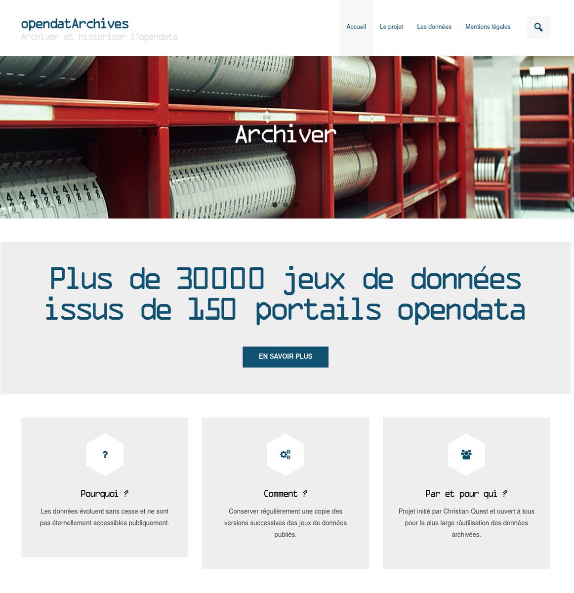 Aujourd'hui c'est #openDataDay et même #opendataday2022 !

L'occasion de (re) découvrir <a href="/opendatarchives/">opendatArchives</a> ?

L'archivage et historisation des données #opendata disponibles en France...

opendatarchives.fr