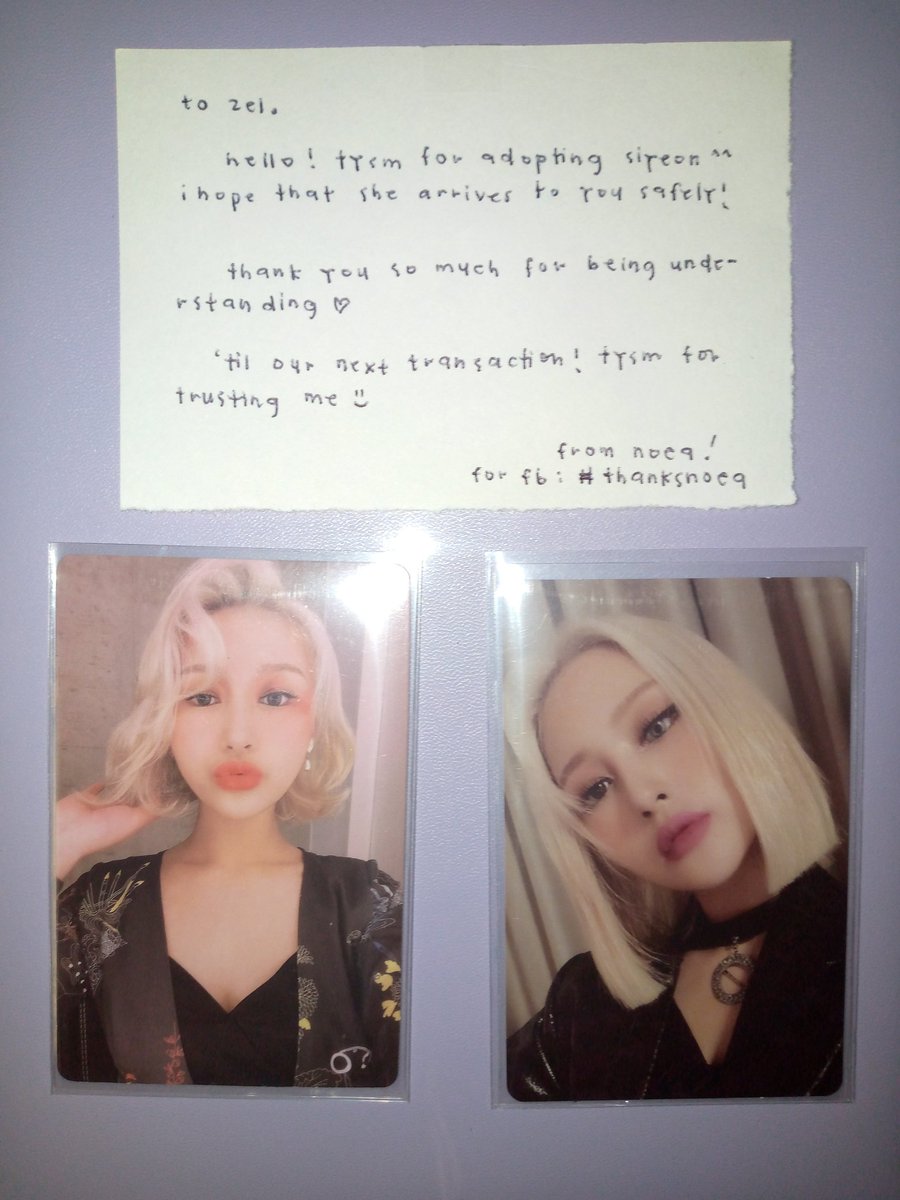 zelcartz's tweet photo. ... #zelmail π¬
Siyeon Arrived Safely π
Thank you so much po @__yucarte ^^
Looking forward to our next transaction po π
#thanksnoea https://t.co/vT5jn330ft