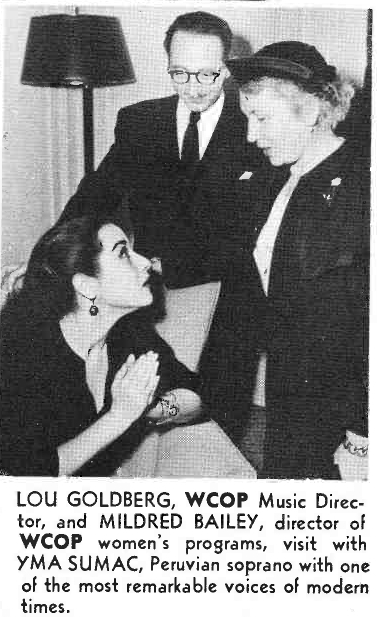 emperatrizinca's tweet photo. #YmaSumac con #MildredBailey (notable cantante de #jazz) y #LouGoldberg (ambos directores de una de las primeras emisoras de radio de #rock en EEUU, @WZLX) en 1951. La empresa consideró a Súmac como «una de las voces más extraordinarias de los tiempos modernos».💅 https://t.co/kdIkRhXItA