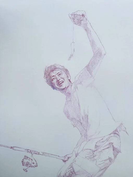 ちょうど下描きをしてた時にハワイでの上映決定が流れてきた。スタートの場所での上映決定よかったですね!先週末次のテーマを探しててこの大野くんに決めたその偶然に🌀🌀🌀🌀🌀

こんないい顔今日もしてるかな?

#イラスト  #HAWAII  #大野くん 