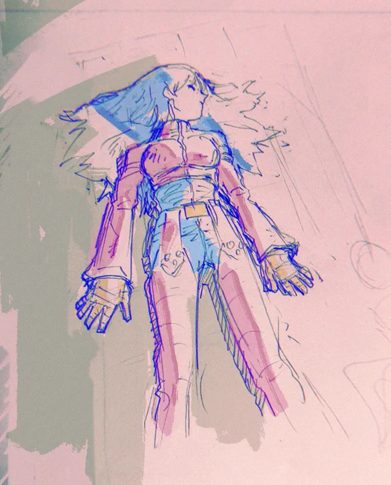 倒れてるクーラ #snk #kof #doodle #rkgk 
