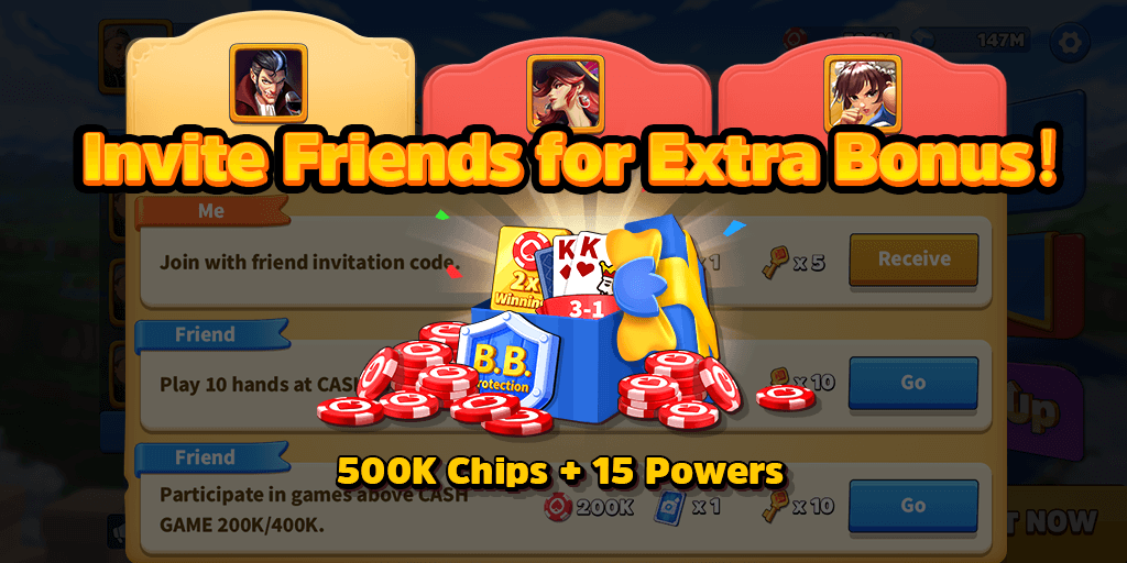 poker_glory's tweet image. Don’t forget to 𝘀𝗰𝗿𝗲𝗲𝗻𝘀𝗵𝗼𝘁 𝗮𝗳𝘁𝗲𝗿 𝗶𝗻𝘃𝗶𝘁𝗶𝗻𝗴 𝘆𝗼𝘂𝗿 𝗳𝗿𝗶𝗲𝗻𝗱𝘀 😎😎😎
𝗖𝗼𝗺𝗺𝗲𝗻𝘁 𝗶𝘁 𝗯𝗲𝗹𝗼𝘄 𝗳𝗼𝗿 🎁𝗘𝗫𝗧𝗥𝗔 𝗖𝗛𝗜𝗣𝗦🎁
3 lucky winners will be announced next Friday!
#FriendChallenge #pokerglory #poker #game #texasholdem #pokerplayer