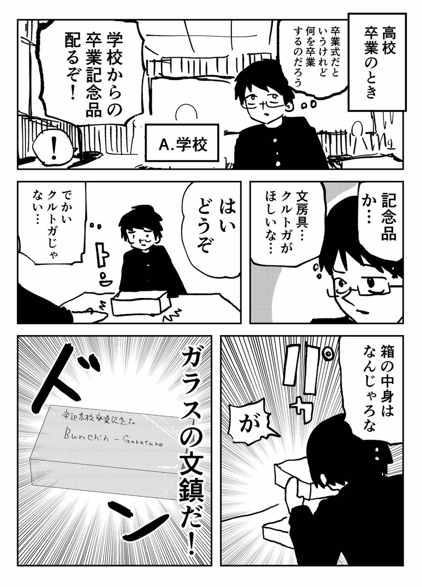 卒業記念品は本当にいらないものばかり
#たむらの日記 