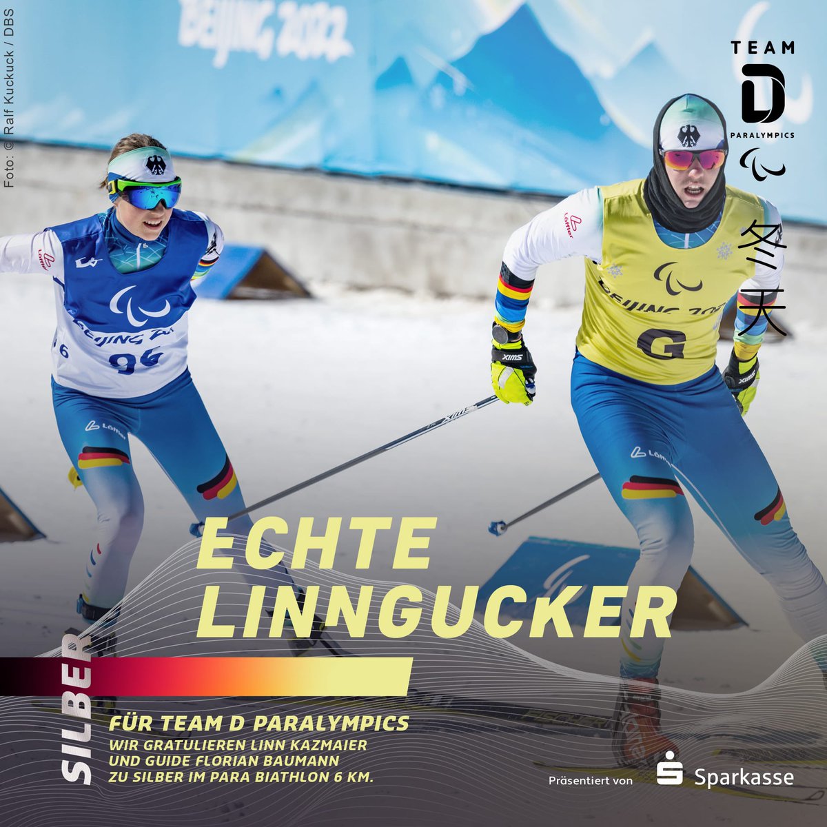 🥈 SILBER für die 15-jährige Linn Kazmeier und Guide Florian Baumann! 🤩🖤❤️💛 Sensationelle Leistung des Duos im 6km-Sprint der Para Biathletinnen mit Sehbehinderung! Wir sind völlig aus dem Häuschen. 🥳 Herzlichen Glückwunsch, ihr Zwei! 🍀🙌🏼
____
#TeamDParalympics <a href="/BMI_Bund/">Bundesministerium des Innern</a>