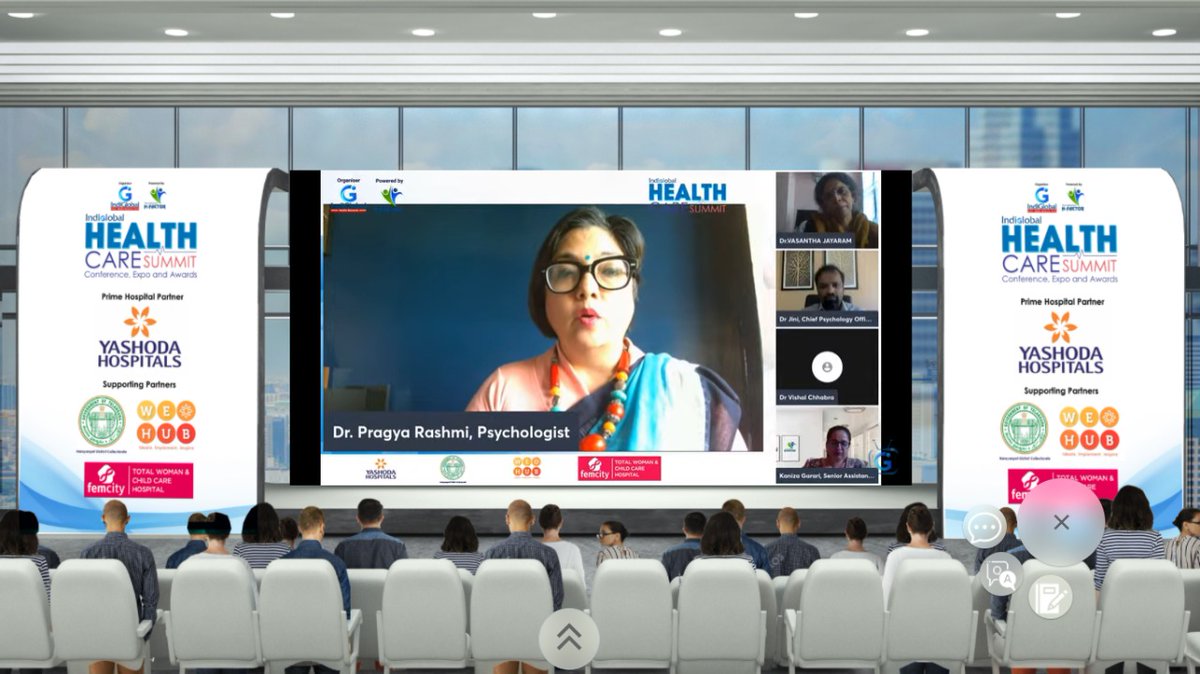 IndiglobalMedia's tweet photo. "In the pandemic the hybrid way of life did not work for us, Children's who are at the developmental age were absorbing all the negativities of the elders"-Dr Pragya Rashmi, Consultant Psychologist, @YashodaHospital
#IndiGlobalHealth #IGHS #HealthcareSummit https://t.co/kaWBbJpUin