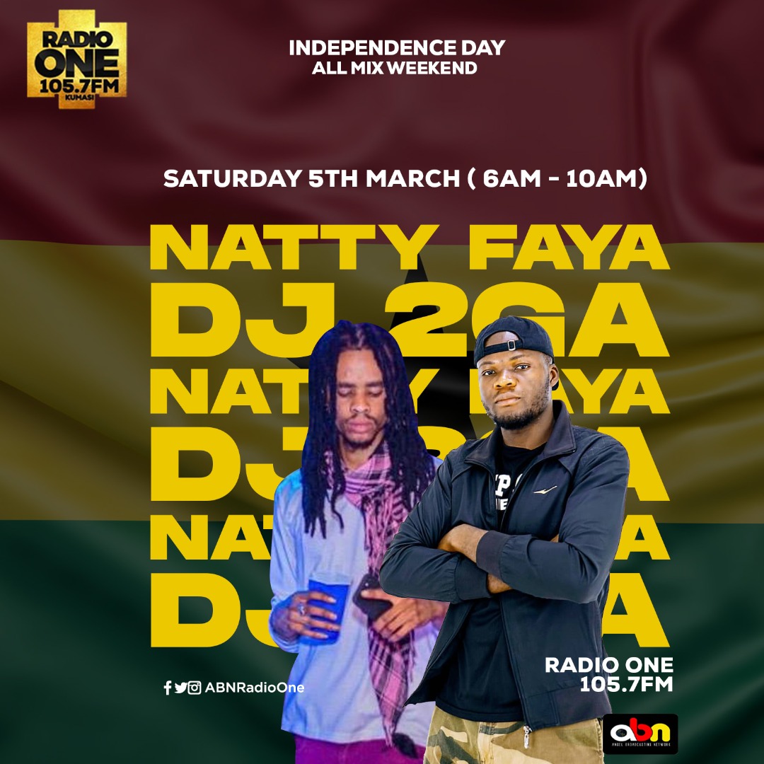 SIWGhana's tweet photo. The party continues with @Dj2gaM and NaTTY FAYA on your favourite frequency105.7fm .  It's still the #RadioOneAllMixWeekend! This is wicked! Proper dancehall tunes back to back to back!!!🔥🔥🔥🔥
#RadioOne
#WhereMusicLives https://t.co/zkTNXOjza7