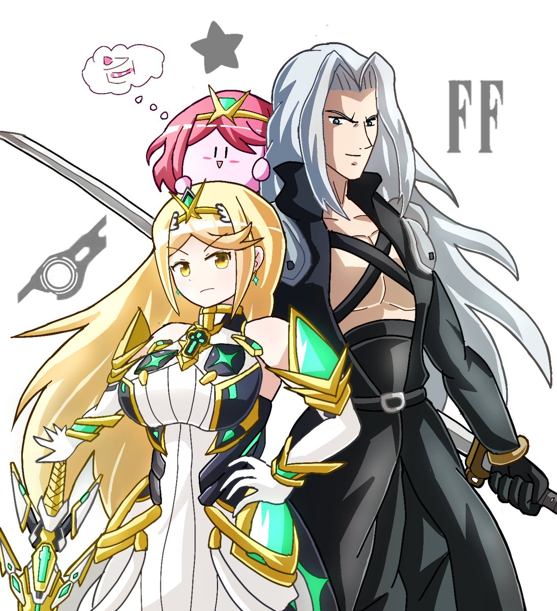 ホムヒカスマブラ参戦から1周年らしいので参戦当時描いたセフィロスと