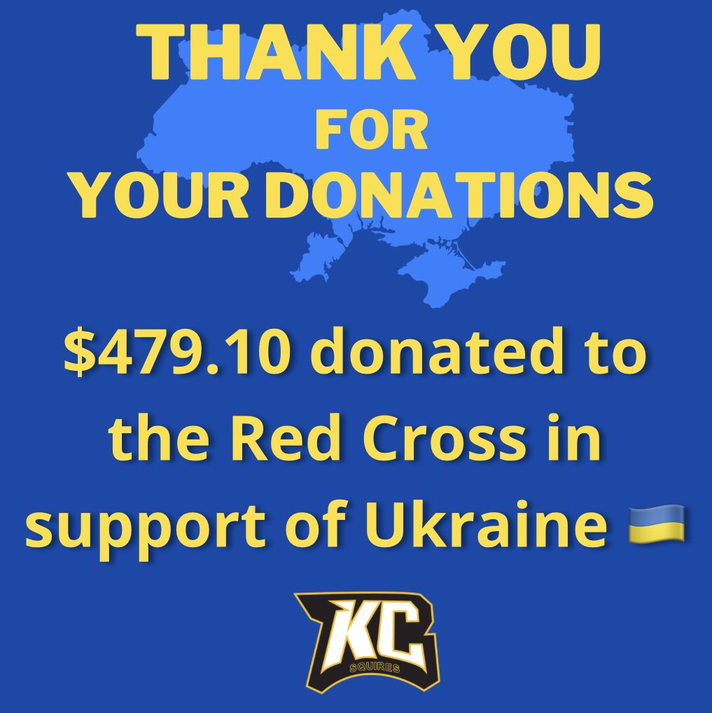 The Squires sweep the AEHL U15AAA north division play-in series with a 7-4 win! On to the next round, the work is just beginning 👊🏻 Thank everyone who donated tonight, $479.10 raised for Red Cross in support of Ukraine 🇺🇦 #aehl #clubhockey #playoffs #SupportUkraine